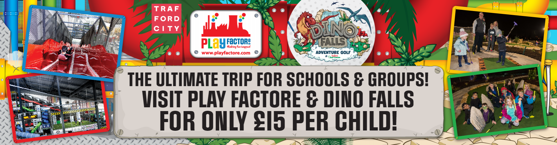 Play Factore Dino Falls Group Package Play Factore Dino Falls Group Package